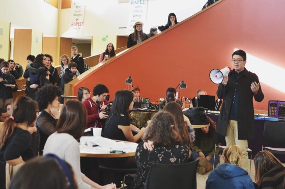 Alton Wang speaks during a Speak Out Against Sexual and Gender Violence Event at Wesleyan University in 2014.