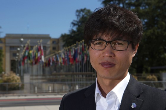 Image: File photo of North Korean defector Shin Dong-hyuk in Geneva