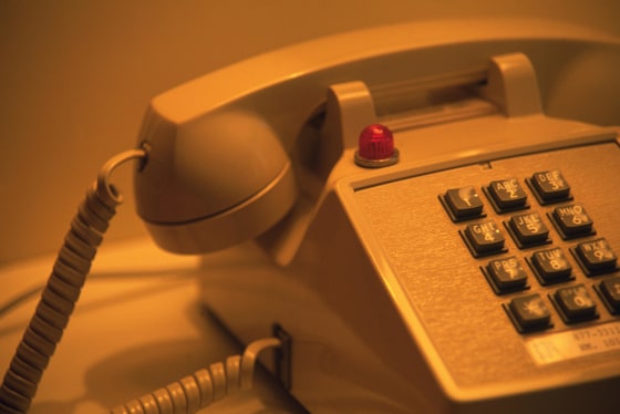 Telephone in hotel room