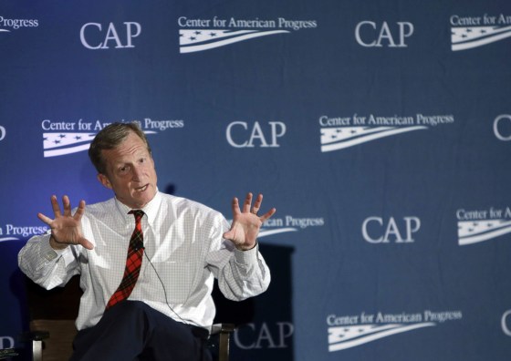 Image: Investor, philanthropist and environmentalist Tom Steyer speaks at the Center for American Progress' 2014 Making Progress Policy Conference in Washington
