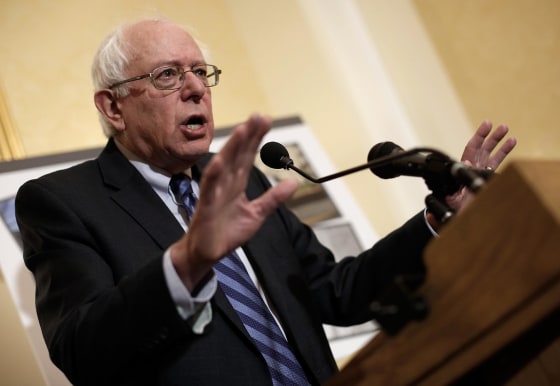 WASHINGTON, DC - JANUARY 27: Sen. Bernie Sanders (I-VT), ranking Democrat on the Senate Budget Committee, speaks at a news conference to discuss "The Rebuild America Act" at the U.S. Capitol January 27, 2015 in Washington, DC. The bill calls for a $1 trillion investment, over five years, to modernize infrastructure in the United States. (Photo by Win McNamee/Getty Images)
