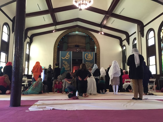 Jumma prayer services at the Women's Mosque in downtown Los Angeles.