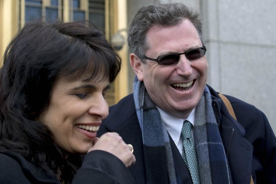 Image: Yalowitz and Darshan-Leitner, lawyers for families suing over attacks attributed to the al-Aqsa Martyrs Brigades and Hamas, speak to the media outside the Manhattan Federal Courthouse following a jury's decision in New York