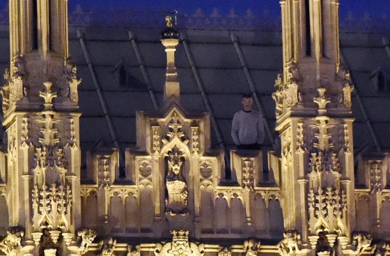 Image: Man spotted on the Houses of Parliament