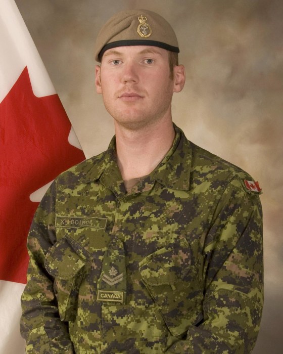 Image: Sergeant Andrew Joseph Doiron, member of the Canadian Special Operations Regiment based at Garrison Petawawa