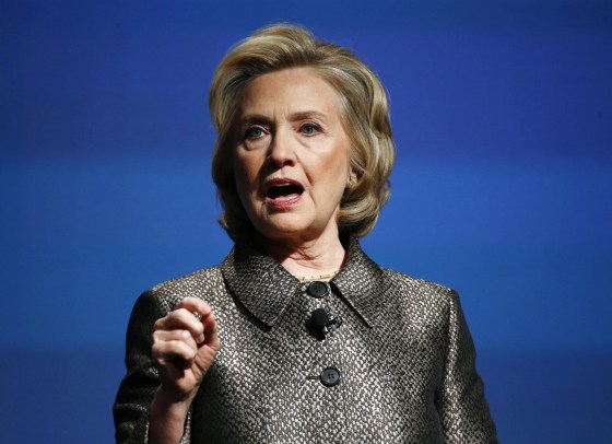 Image: Former U.S. Secretary of State Hillary Clinton speaks during a Gates Foundation event in New York