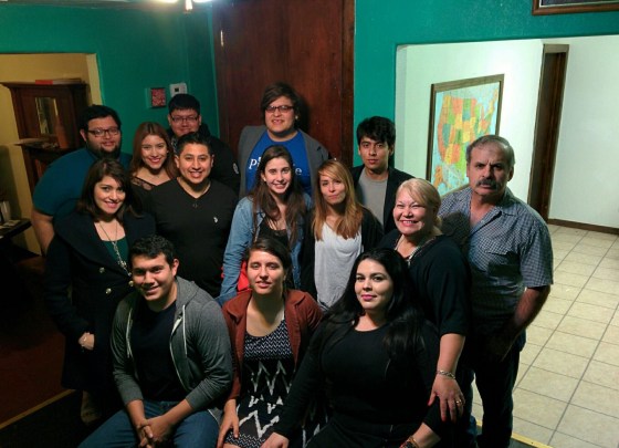 In the front row: Sarah Marie Chavez (center), Patricia Estrada (right), founders of Sand2Pearl, the non-profit who started the "Dream Home" initiative. Also in the picture are Estrada's parents, as well as community members and students. 