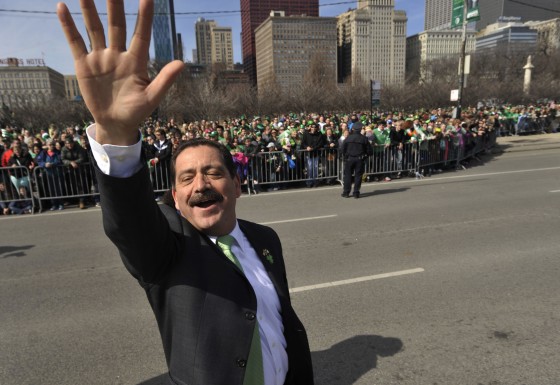 Image: Jesus \"Chuy\" Garcia, St. Patrick's Day, Chicago
