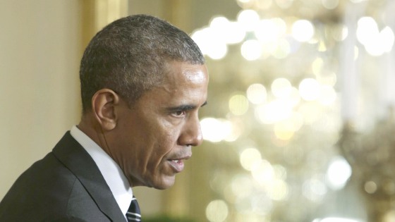 Image: U.S. President Obama speaks at a joint news conference at the White House in Washington