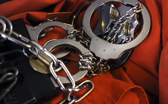 Mexican Federal Prison guards were in Colorado, Thursday Sept. 02, 2010, at the Colorado Department of Corrections East Canon Complex in Canon City for training by Colorado Department of Corrections strike force teams. The train is trying to give them better skills to deal with murderous drug cartels in Mexico. RJ Sangosti/ The Denver Post (Photo By RJ Sangosti/The Denver Post via Getty Images)