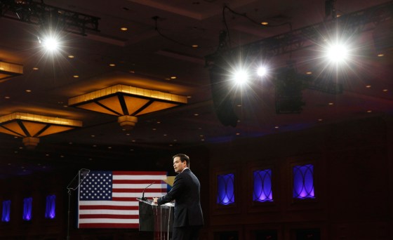 U.S. Senator Marco Rubio (R-FL) speaks at the Conservative Political Action Conference (CPAC) at National Harbor in Maryland February 27, 2015. REUTERS/Kevin Lamarque (UNITED STATES - Tags: POLITICS)
