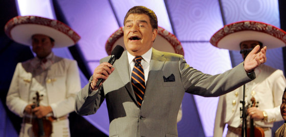 Mario Kreutzberger, 67, better known as Don Francisco, speaks during the taping of his TV show Sabado Gigante in Miami in 2008. 