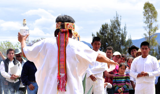 Image: Zapotec Priestess during ceremonial blessing