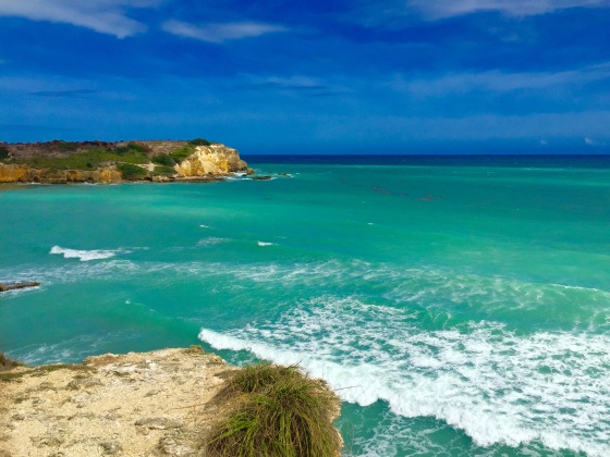 A view of the waters near the Faro (Lighthouse) at Cabo Rojo, Puerto Rico