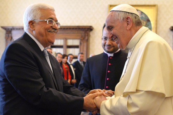 Image: Pope Francis meets Palestinian leader Mahmoud Abbas
