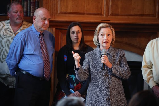 Image: Hillary Clinton Attends Grassroots Organizing Event At Iowa Home