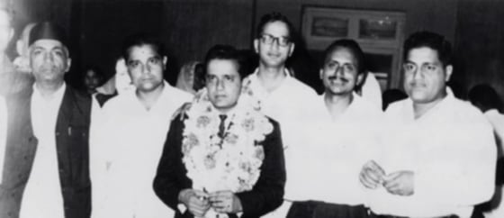 With friends and family at the airport before flying to the U.S. on September 13th, 1967.