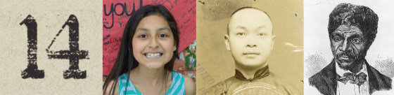 Documentary movie “14” Logo with Vanessa Lopez, Wong Kim Ark & Dred Scott. 