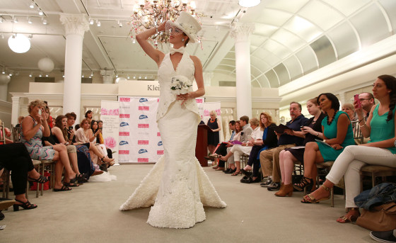 These gorgeous wedding dresses are made from toilet paper