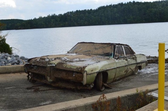 the remains of Amos Shook – missing since 1972 – and identification cards in a 1968 Pontiac Catalina pulled from the bottom of Lake Rhodhiss in Caldwell County.