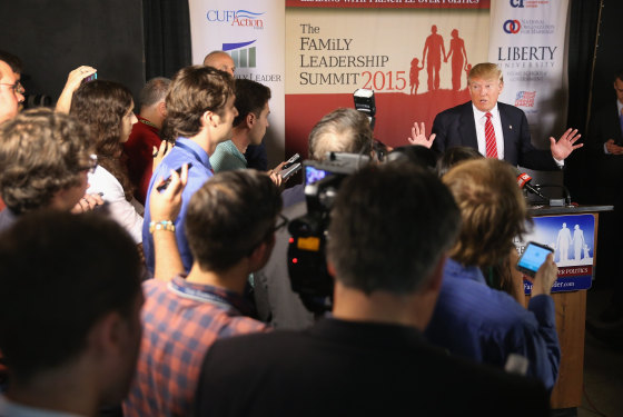 Image: Republican Presidential Candidates Address 2015 Family Leadership Summit