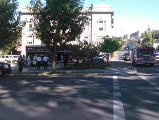 IMAGE: Haz-mat response at Wasco County, Oregon, Courthouse