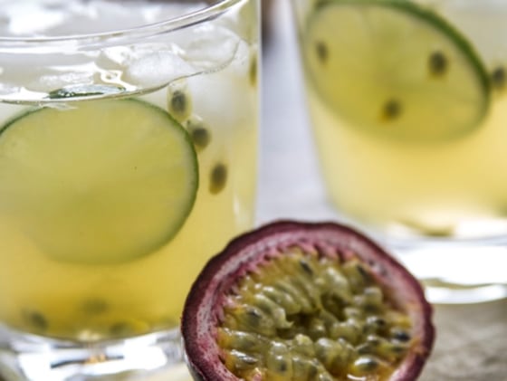 Yvette Marquez-Sharpnack and Vianney Rodriguez’s “Passion Fruit Caipirinha,” one of the recipes in their new book, “Latin Twist.”