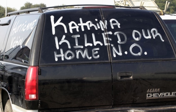 An evacuee from Hurricane Katrina has written their feelings