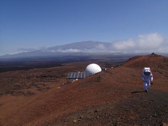 A view of the HI-SEAS habitat on the island of Hawai'i, where six crew members will spend a year in isolation.