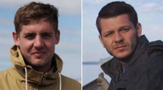 Image: VICE News has received confirmation from the British government that two of its journalists had been released - Philip Pendlebury (left) and Jake Hanrahan.