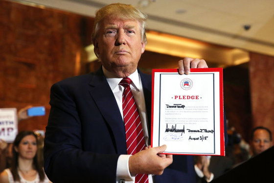 Image: Donald Trump Holds Media Availability In New York City