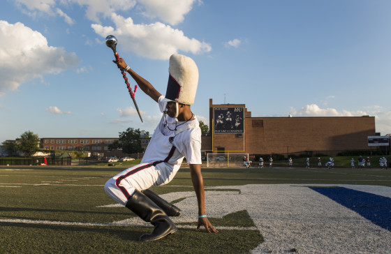 Howard University's marching band prepares for halftime show