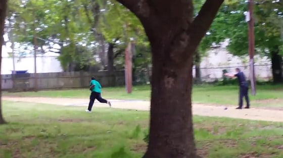 Walter Scott runs from North Charleston police officer Michael Thomas Slager before he was shot in a video taken by an anonymous bystander.