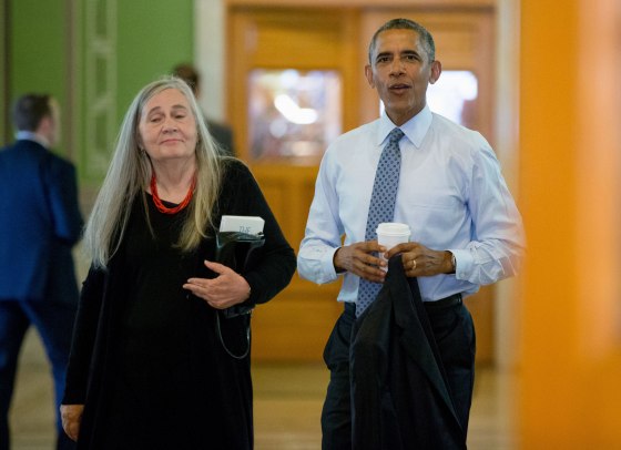 Image: Barack Obama and Marilynne Robinson