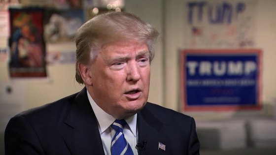 Donald Trump talks with NBC's Katie Tur