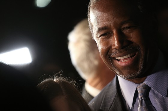 Image: GOP Presidential Candidate Ben Carson Campaigns In Alexandria, Virginia