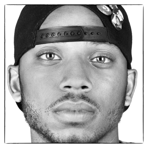 Kwame Rose Founder of Black EXCELLence | Cultural Activist | Artist, Baltimore, MD 2015 36x36 B&W print