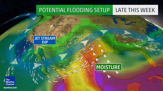 Image: Heavy rain threat setup late this week