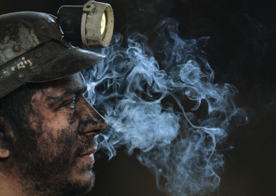 Image: TOPSHOTS-ROMANIA-MINING-COAL-PETRILA