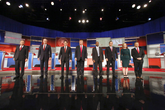 Image: John Kasich, Jeb Bush, Marco Rubio, Donald Trump, Ben Carson, Ted Cruz, Carly Fiorina, Rand Paul