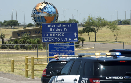Image: File photo of a motorcade carrying Republican presidential candidate Donald Trump arriving near the U.S.-Mexico border, outside Laredo
