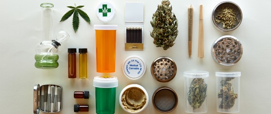 A close up of medical cannabis equipment.