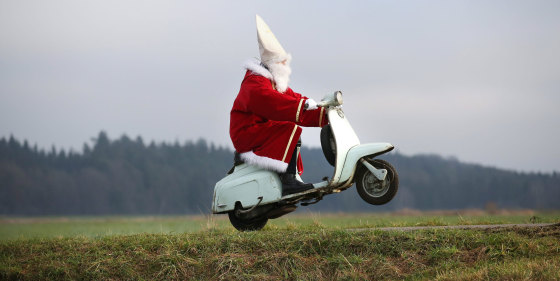 Image: Santa on a scooter