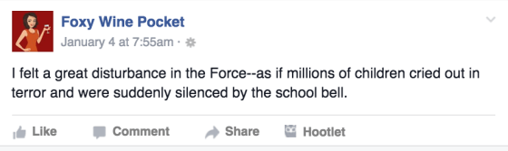 felt a disturbance in the force