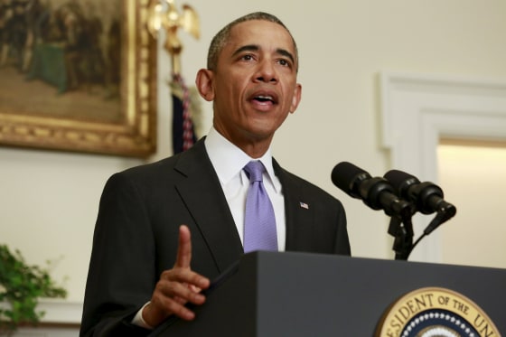 Image: President Barack Obama delivers a statement on Iran