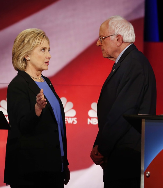 Image: Hillary Clinton, Bernie Sanders