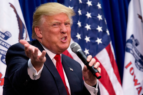 Image: Donald Trump speaks during a campaign event