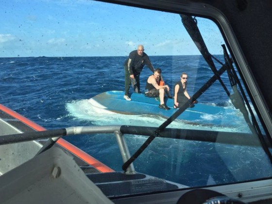 Coast Guard Rescues 3 People From Capsized Boat Off Florida
