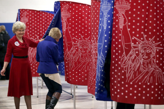Image: New Hampshire Voters Head To The Polls For State's \"First In The Nation\" Primary