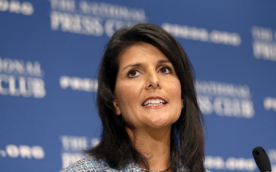 Image: File photo of South Carolina Governor Nikki Haley at the National Press Club in Washington